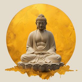 Buddha - golden sun - no 2 by Marianne Ottemann - OTTI