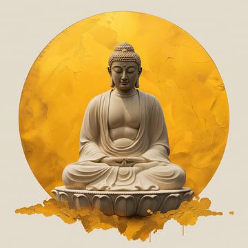 Buddha - gouden zon - no 2 van Marianne Ottemann - OTTI