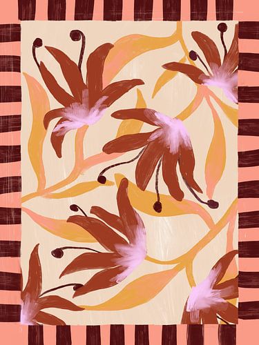 Graceful flowers in warm, earthy colours by Anna Benge