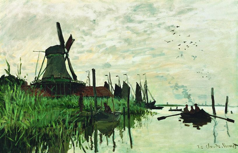 Moulin à vent près de Zaandam, Claude Monet par Des maîtres magistraux