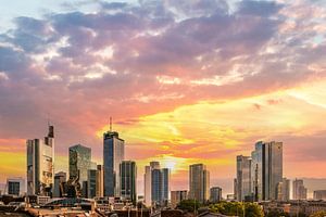 Frankfurt skyline from above - sunset by Fotos by Jan Wehnert