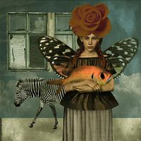 Vintage Beauty with Zebra