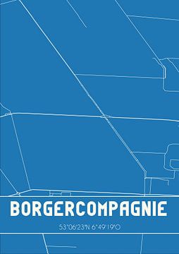 Blauwdruk | Landkaart | Borgercompagnie (Groningen) van Rezona