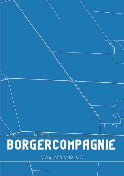 Blueprint | Map | Borgercompagnie (Groningen) by Prints of Place