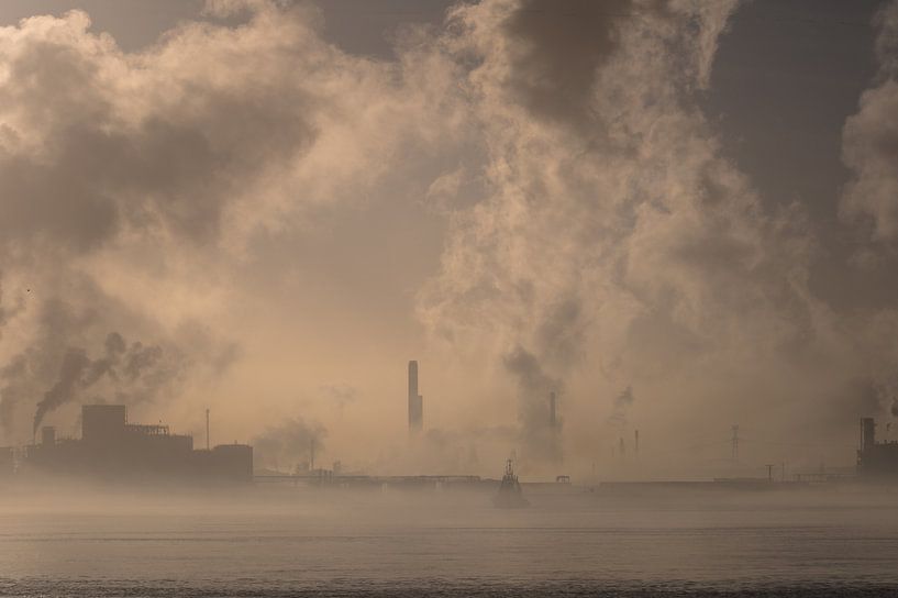 Foggy Rotterdam by Jan Georg Meijer