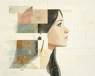 Vrouwenportret | Silent Contours van De Mooiste Kunst