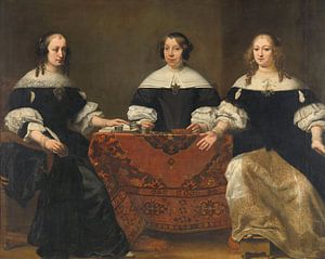 Portretten van drie regentessen van het leprozenhuis in Amsterdam, Ferdinand Bol