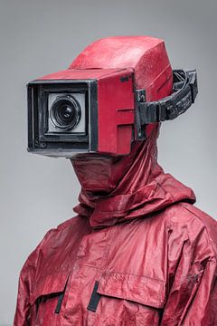 The Observer - Vintage Cyberpunk-portret van Matthias Hauser