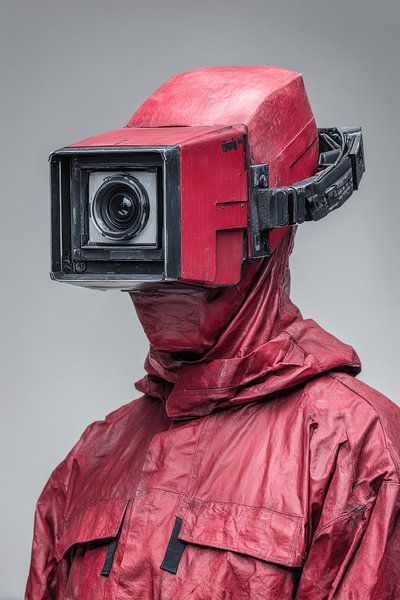 The Observer - Vintage Cyberpunk-portret van Matthias Hauser