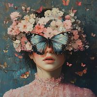 Wreath with Blue Butterfly