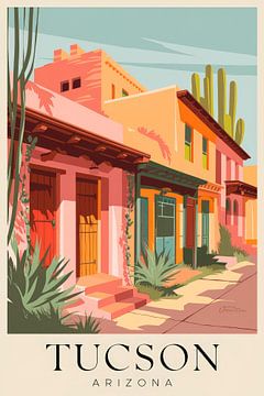 Tucson, Arizona Vintage Reisposter van Poster Art Shop