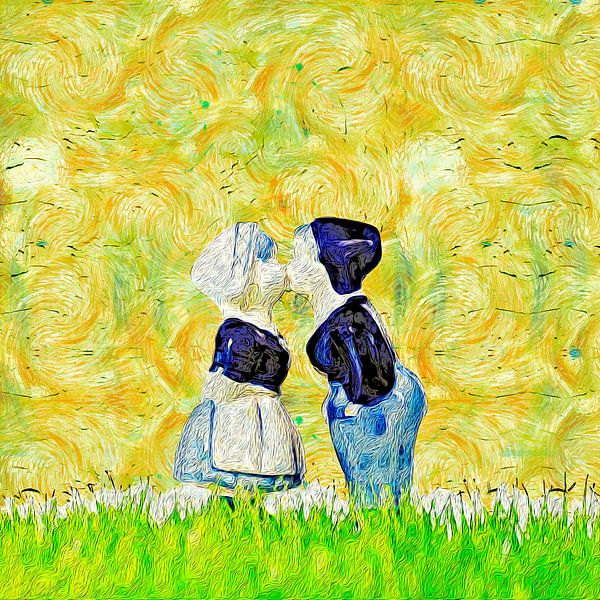 Der holländische Kuss à la van Gogh von Martin Bergsma