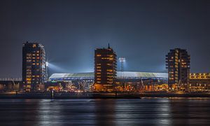 Feyenoord-Stadion De Kuip während eines Europa-Liga-Abends von Tux Photography