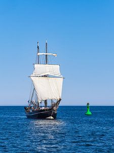 Segelschiff auf der Ostsee während der Hanse Sail in Rostock