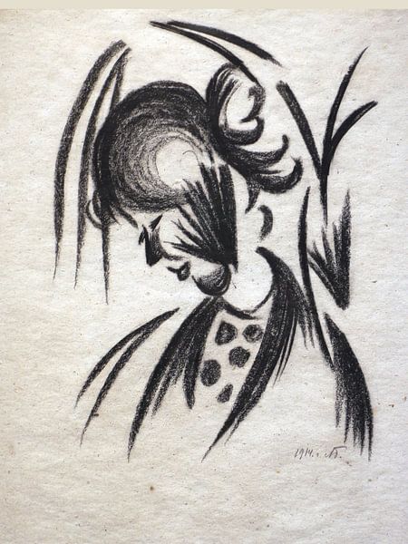 Alexander Bogomasov - Wanda in profiel (1914) van Peter Balan