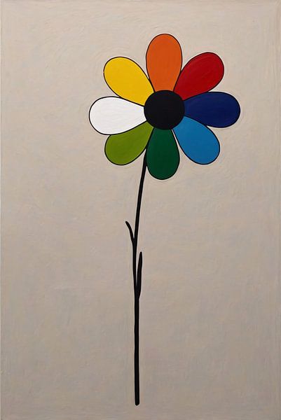 Enkele kleurrijke bloem van Art & Soul Creations