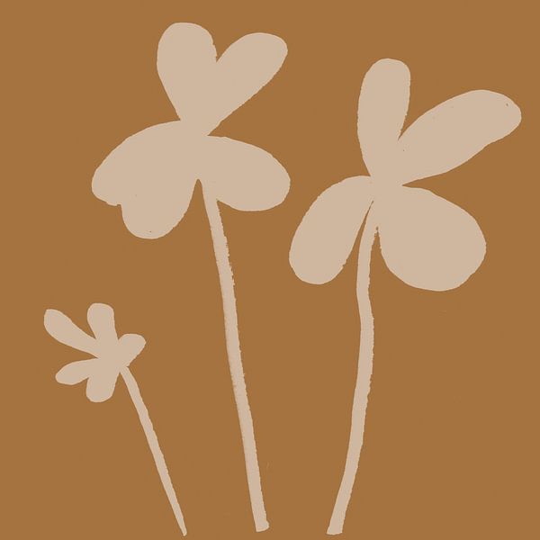 Coffee table. Happy flowers. Vanilla and caramel. by Dina Dankers