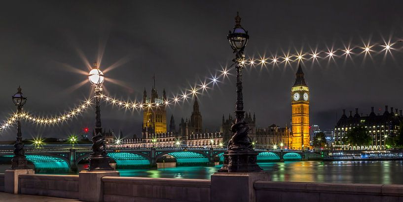 LONDRES Nuit magique à Westminster - Panorama par Melanie Viola