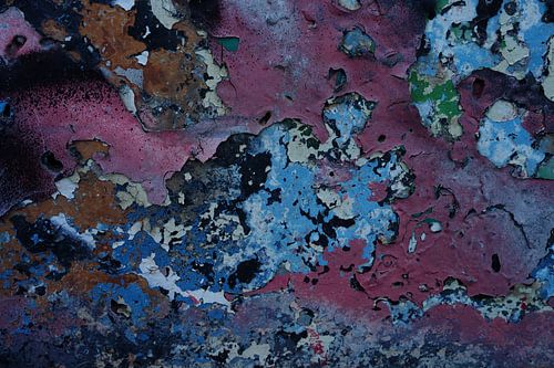 Kleurexpressie van afbrokkelende verflagen