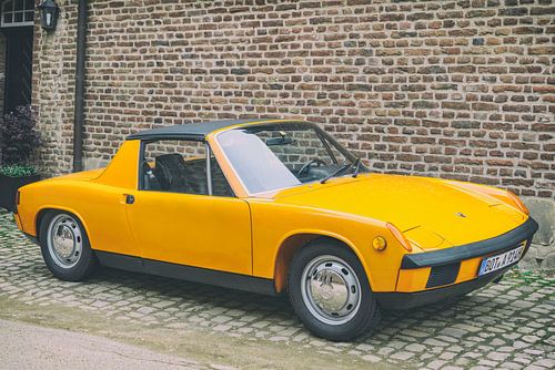 Porsche 914 classic sports car in bright orange by Sjoerd van der Wal Photography