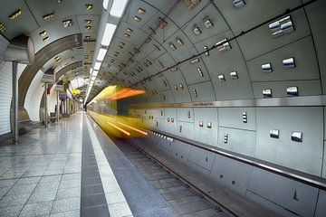 Vertrekkende trein van Rolf Schnepp