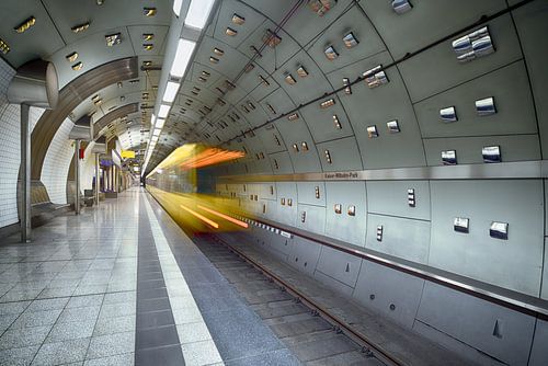 Departing train
