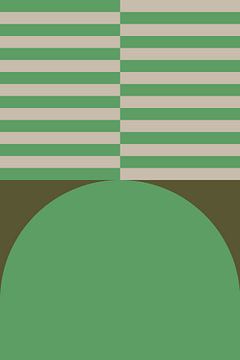 Felle kleuren en strepen collectie. Olijf en groen nr. 7