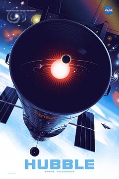 Hubble-Weltraumteleskop-Poster von NASA and Space