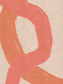 Art minimaliste. Lignes et formes abstraites dans des couleurs chaudes