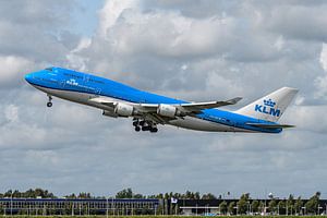 Abflug KLM Boeing 747-400 Stadt Shanghai.