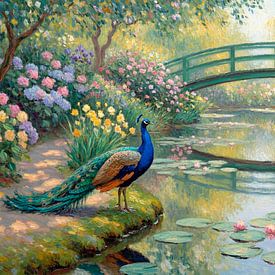Ein Pfau am Teich von ¡ guay !