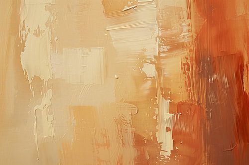 Warm Beige en Oker | Abstracte Rust