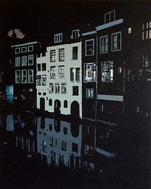Lijnmarkt Utrecht bij nacht von Larissa Beentjes