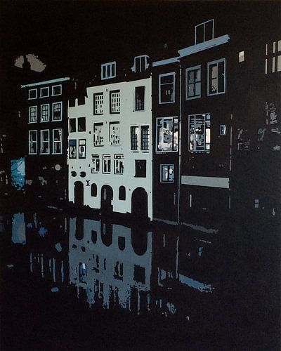 Lijnmarkt Utrecht bij nacht