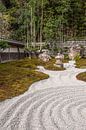 Japanese zen garden with pebbles and bamboo by Mickéle Godderis thumbnail