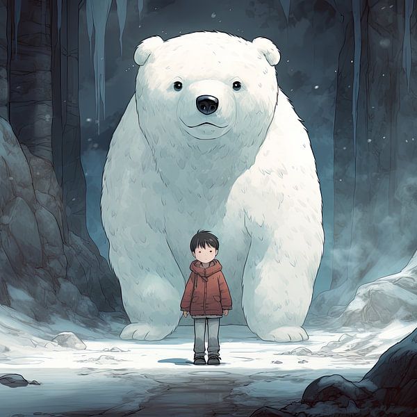 My friend the polar bear by Vlindertuin-Art