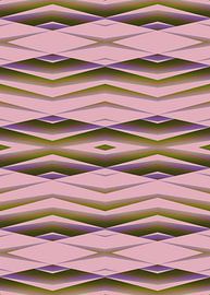 Abstract geometry shapes pink by FRESH Fine Art