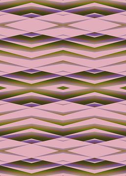 Abstract geometry shapes pink by FRESH Fine Art