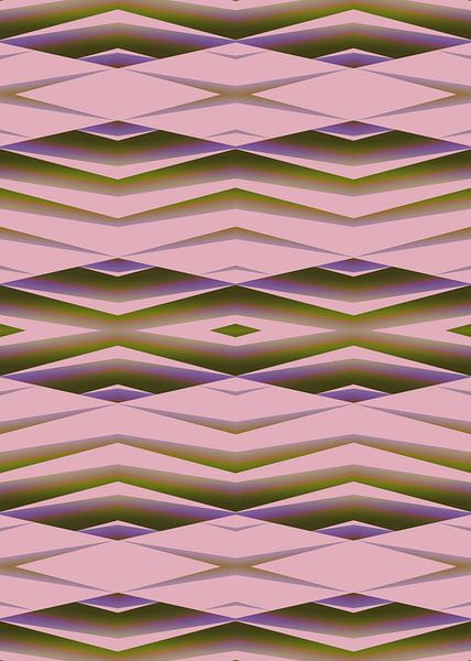 Abstracte Geometrie Vormen Roze van FRESH Fine Art
