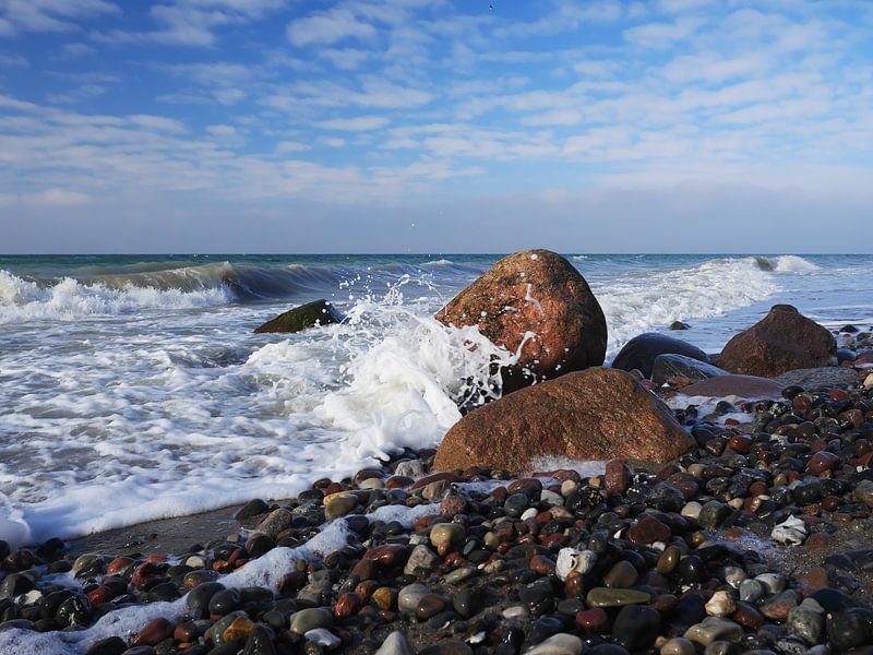 Rocks in the surf by Jörg Hausmann