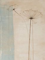 Screen flowers in pastel colours