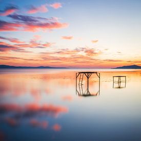 Beautiful sunrise at Lake Balaton in Hungary near Balatonfenyves by Daniel Pahmeier