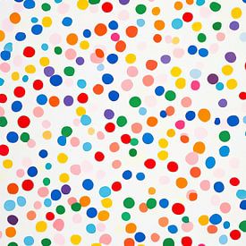 Abstract Wit Gekleurde Stippen van Niklas Maximilian
