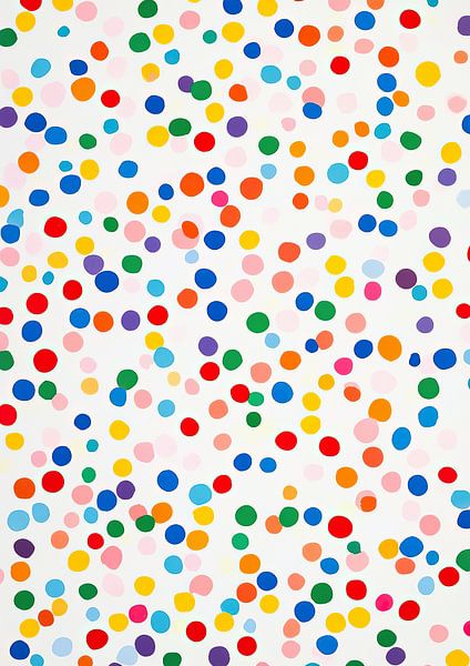 Abstract White Coloured Dots by Niklas Maximilian