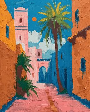 Marrakech colorée, illustration sur Studio Allee