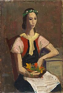 Karl Hofer, Mädchen mit Blumen, um 1937