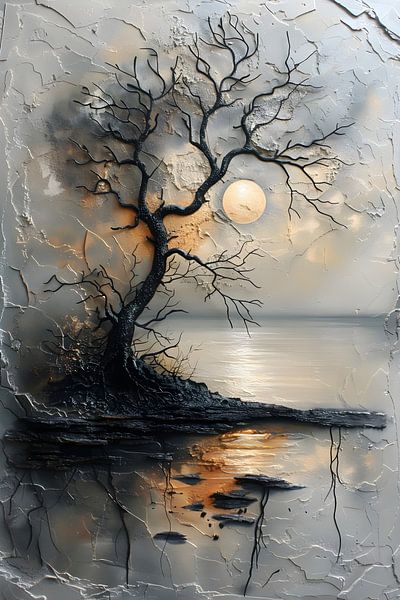 White Painting | Painting Tree of Life | Painting White by AiArtLand