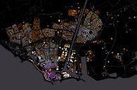 Kaart van Vlissingen abstract van Maps Are Art thumbnail