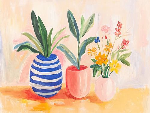 Green Plants by Eye catching paintings