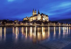 Albrechtsburg Meissen zur blauen Stunde (Sachsen)